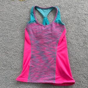 Ivivva Pink and Blue Racerback Tank Top